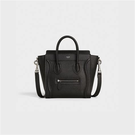 celine drummed calfskin belt tote bag|Celine nano luggage bags.